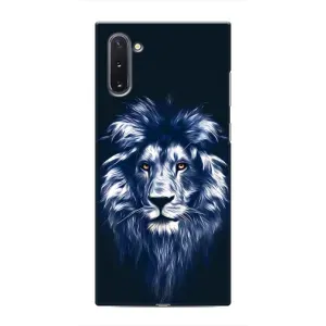Чехол с картинкой на Samsung Galaxy Note 10 (Лев - синий)