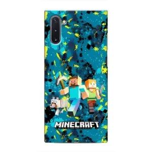 Чехлы для Samsung Galaxy Note 10 (Персонажи Майн Крафт) (Майнкрафт)