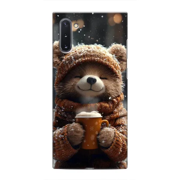 Чехол с рисунком «Медвежонок с кофе» для Samsung Galaxy Note 10 Чехол с рисунком «Медвежонок с кофе» для Samsung Galaxy Note 10