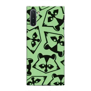 Силиконовый Чехол с Енотами на Samsung Galaxy Note 10 (Мордочки Енота)
