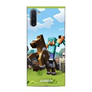 Чехлы для Samsung Galaxy Note 10 (Персонажи Майн Крафт) (На коне)