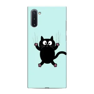 Силиконовый чехол с котиком для Samsung Galaxy Note 10 (Падающий кот)
