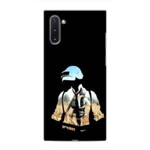 Силиконовый чехол с картинкой "Герой Pubg" на Samsung Galaxy Note 10 (Пубг мен)