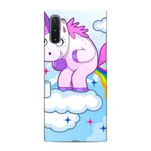 Чехол Unicorn на Samsung Galaxy Note 10 (Радуга единорожка)