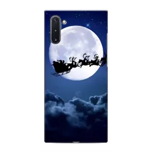 Чехол Санта Клаус для Samsung Galaxy Note 10 (Санта - луна)