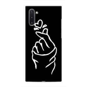Чохол (Знак сердечка) для Samsung Galaxy Note 10 (Сердечко на чорному)