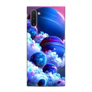 Чехлы КОСМОС для Samsung Galaxy Note 10 (Синие планеты)