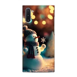 Чехлы на Новый Год Samsung Galaxy Note 10 (Снеговик праздничный)