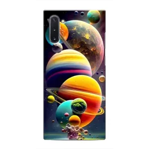 Чехол (ТПУ) с планетами на Samsung Galaxy Note 10 (Солнечна система)