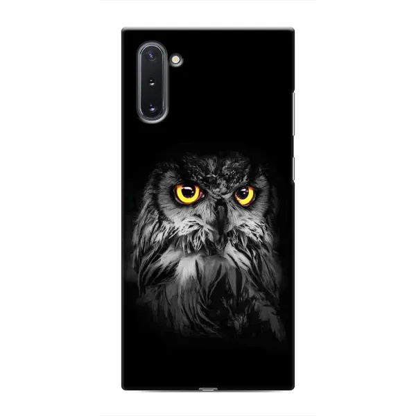 Чехол с рисунком «Сова на чёрном» для Samsung Galaxy Note 10 Чехол с рисунком «Сова на чёрном» для Samsung Galaxy Note 10