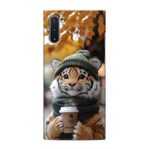 Печатный чехол «Зверята с кофе» для Samsung Galaxy Note 10 (Тигр с кофе)