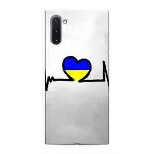 Силиконовый Чехол на Samsung Galaxy Note 10 (Я-Украина) (Украинская кардиограмма)