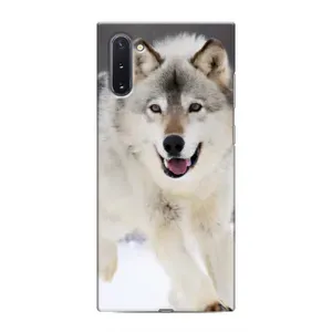 Чехол с Волком на Samsung Galaxy Note 10 (Волк на снегу)