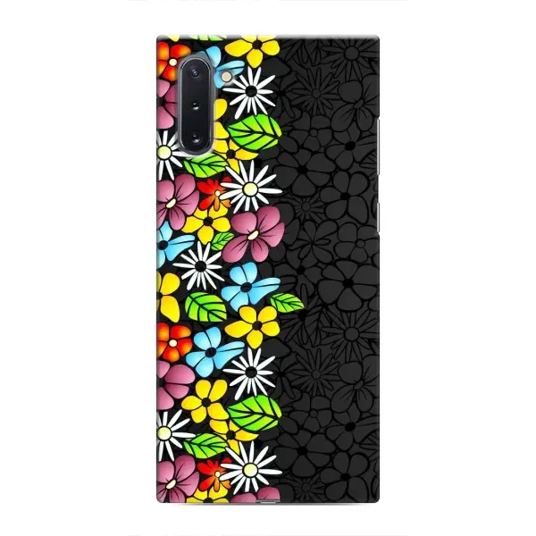 Чехол с рисунком «Яркие цветы на черном» для Samsung Galaxy Note 10 Чехол с рисунком «Яркие цветы на черном» для Samsung Galaxy Note 10