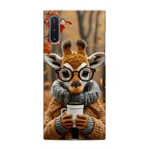 Печатный чехол «Зверята с кофе» для Samsung Galaxy Note 10 (Жираф с кофе)