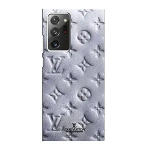 Текстурный Чехол Louis Vuitton для Самсунг Нот 20 Ультра (Белый ЛВ)