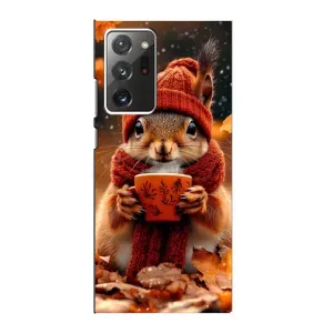 Друкований чохол 'Звірята з кавою' для Samsung Galaxy Note 20 Ultra (Білка з кавою)