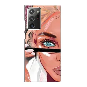 Силиконовый Чехол на Samsung Galaxy Note 20 Ultra с картинкой Стильных Девушек (Девушка и ресницы)