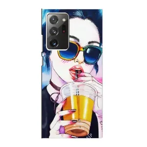 Чехол с картинкой Модные Девчонки Samsung Galaxy Note 20 Ultra (Девушка с коктейлем)