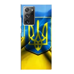 Чехол с картинкой (Патриотический ГЕРБ) на Samsung Galaxy Note 20 Ultra (Герб и Флаг Украины)