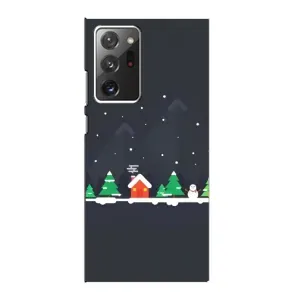 Силіконовий бампер на різдво для Samsung Galaxy Note 20 Ultra (Місто зимове)