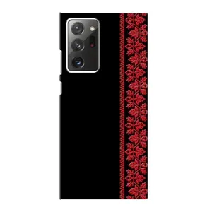 Силиконовый Чехол на Samsung Galaxy Note 20 Ultra (Красная Вышиванка)