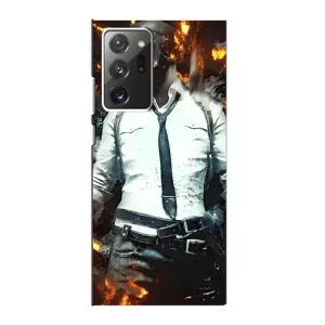 Силиконовый чехол с картинкой "Герой Pubg" на Samsung Galaxy Note 20 Ultra (Man Пубг)