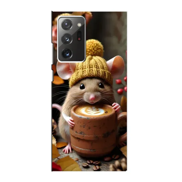 Чехол с рисунком «Мышка с кофе» для Samsung Galaxy Note 20 Ultra Чехол с рисунком «Мышка с кофе» для Samsung Galaxy Note 20 Ultra