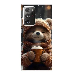 Друкований чохол 'Звірята з кавою' для Samsung Galaxy Note 20 Ultra (Ведмедик з кавою)