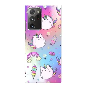 Чехол Unicorn на Samsung Galaxy Note 20 Ultra (Радуга и Единорог)