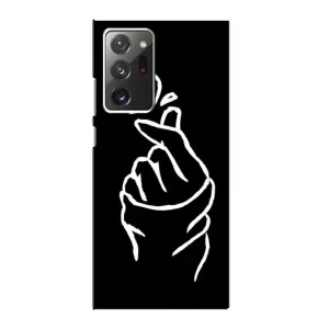 Чехлы (Знак сердечка) на Samsung Galaxy Note 20 Ultra (Сердце на черном)