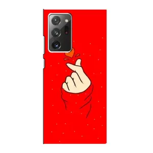 Чехлы (Знак сердечка) на Samsung Galaxy Note 20 Ultra (Сердце на красном)