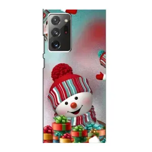 Чехлы на Новый Год Samsung Galaxy Note 20 Ultra (Снеговик в шапке)