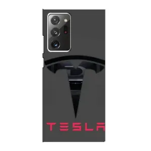 Силіконовий бампер з картинкою машини на Samsung Galaxy Note 20 Ultra (Logo TESLA)