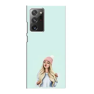 Силиконовый Чехол на Samsung Galaxy Note 20 Ultra с картинкой Стильных Девушек (В шапке)