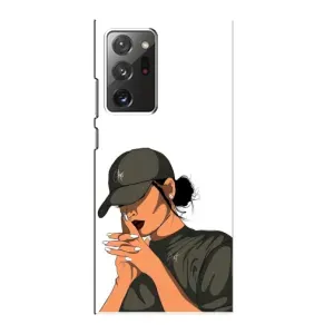 Силиконовый Чехол на Samsung Galaxy Note 20 Ultra с картинкой Стильных Девушек (В зеленом)