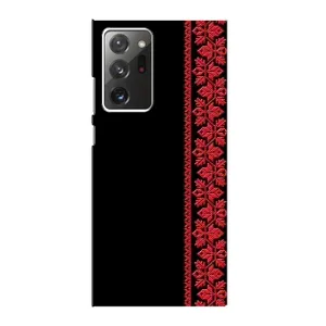 Силиконовый Чехол на Samsung Galaxy Note 20 Ultra с картинкой Вышиванки (Вышиванка на черном)