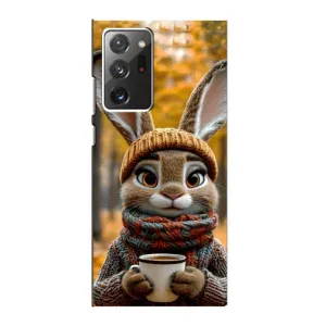 Друкований чохол 'Звірята з кавою' для Samsung Galaxy Note 20 Ultra (Зайчик з кавою)