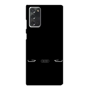 Силиконовый бампер с картинкой машины на Samsung Galaxy Note 20 (Силует Audi)