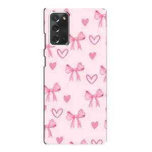 Чехол банты для Samsung Galaxy Note 20 (Бантики и сердечки)
