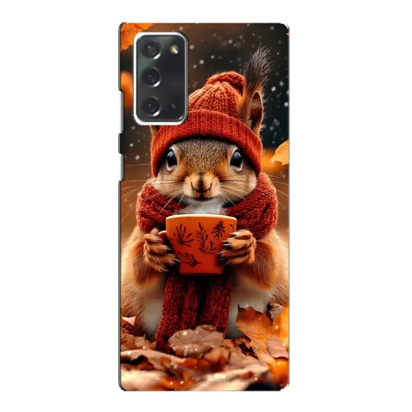 Чехол с рисунком «Белка с кофе» для Samsung Galaxy Note 20 Чехол с рисунком «Белка с кофе» для Samsung Galaxy Note 20