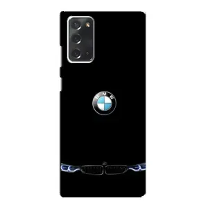 Силиконовый бампер с картинкой машины на Samsung Galaxy Note 20 (Черный BMW)