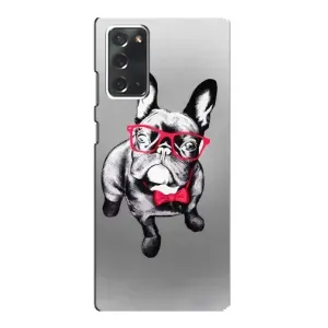 Чохол (ТПУ) Милі песики для Samsung Galaxy Note 20 (Бульдог в окулярах)