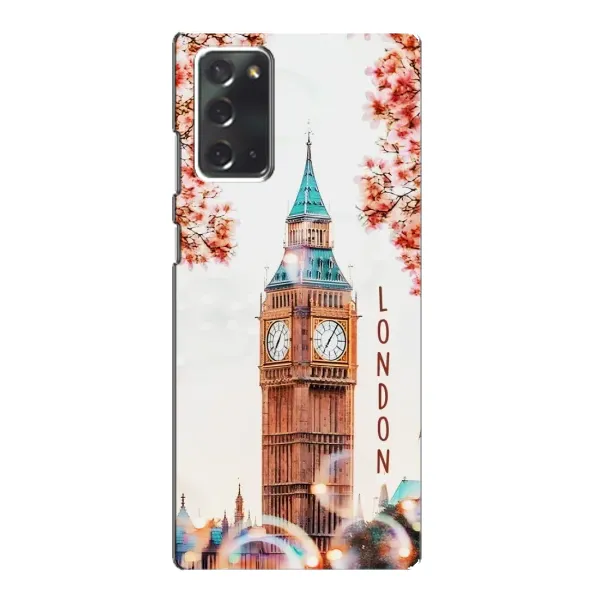 Чехол с рисунком «Часы Лондон» для Samsung Galaxy Note 20 Чехол с рисунком «Часы Лондон» для Samsung Galaxy Note 20
