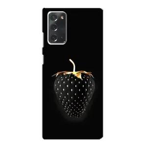 Чехол с изображением вкусной еды для Samsung Galaxy Note 20 (Чёрная клубника)