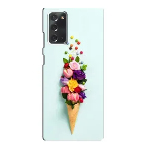 Чехлы с тематикой "ЦВЕТЫ" на Samsung Galaxy Note 20 (Цветок-мороженное)