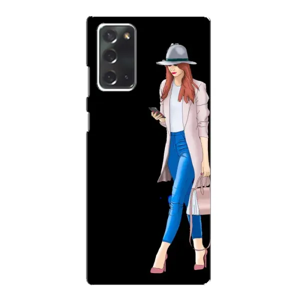 Чехол с рисунком «Девушка со смартфоном» для Samsung Galaxy Note 20 Чехол с рисунком «Девушка со смартфоном» для Samsung Galaxy Note 20