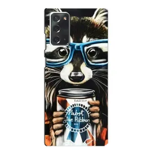 Силиконовый Чехол с Енотами на Samsung Galaxy Note 20 (Енот в очках)