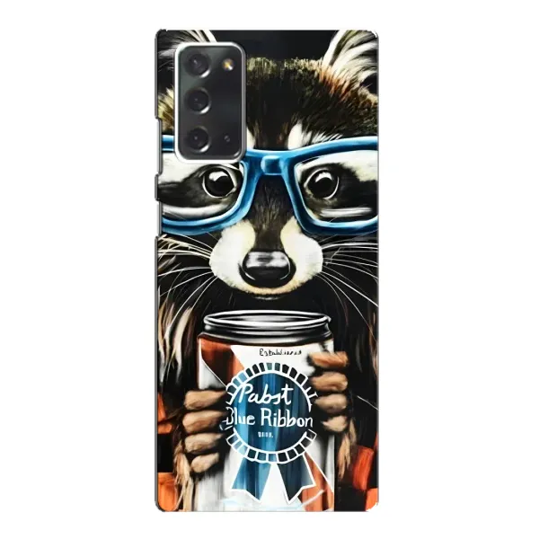 Чехол с рисунком «Енот в очках» для Samsung Galaxy Note 20 Чехол с рисунком «Енот в очках» для Samsung Galaxy Note 20