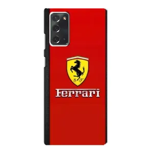Силиконовый бампер с картинкой машины на Samsung Galaxy Note 20 (Ferrari Logo)